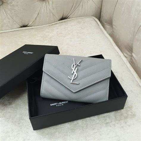 gray ysl wallet small|ysl wallet dupe.